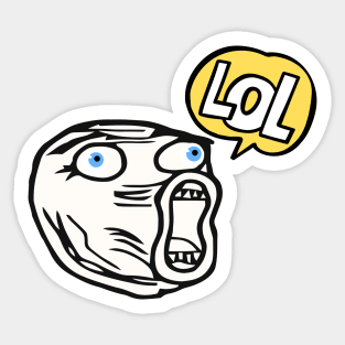 LOL - Funny Face Sticker